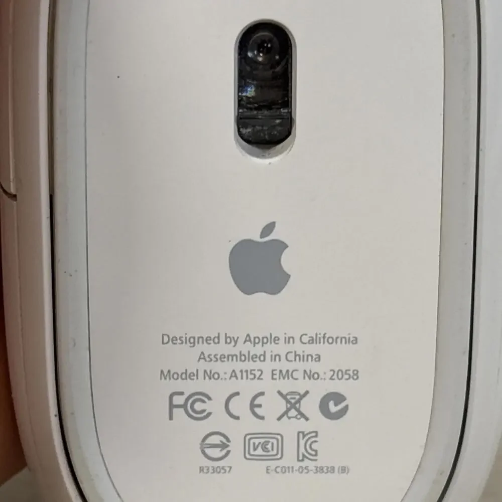 Apple Mac A1152 White Mighty Mouse Original Wired USB